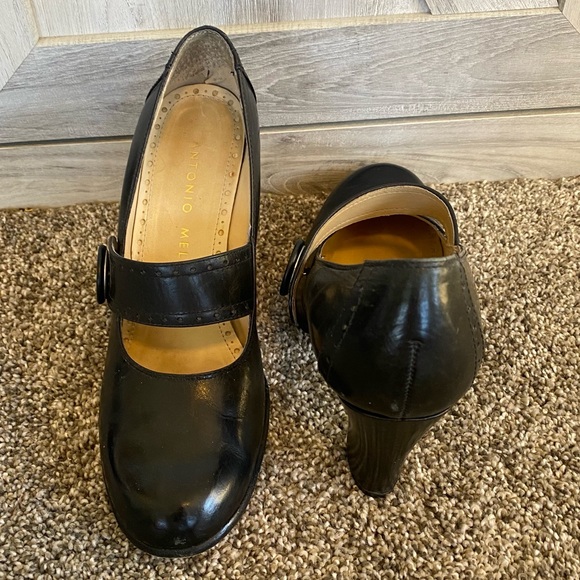 Antonio Melani Black Block Heel Mary Jane’s 6 - Picture 6 of 11
